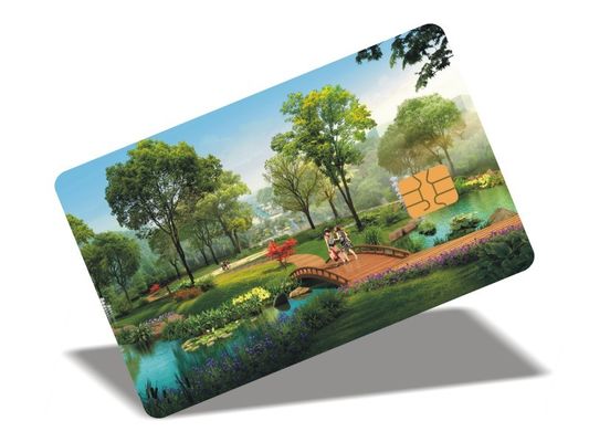 PVC Offset Printing Contacted Encrypted Logic Card Anticollision AT88SC0104C IC Type