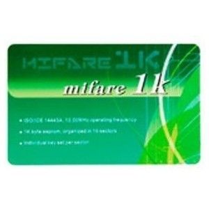 0.8-0.84mm Thickness FM1208 White RFID Smart Card PVC ABS PET RFID 13.56 Mhz